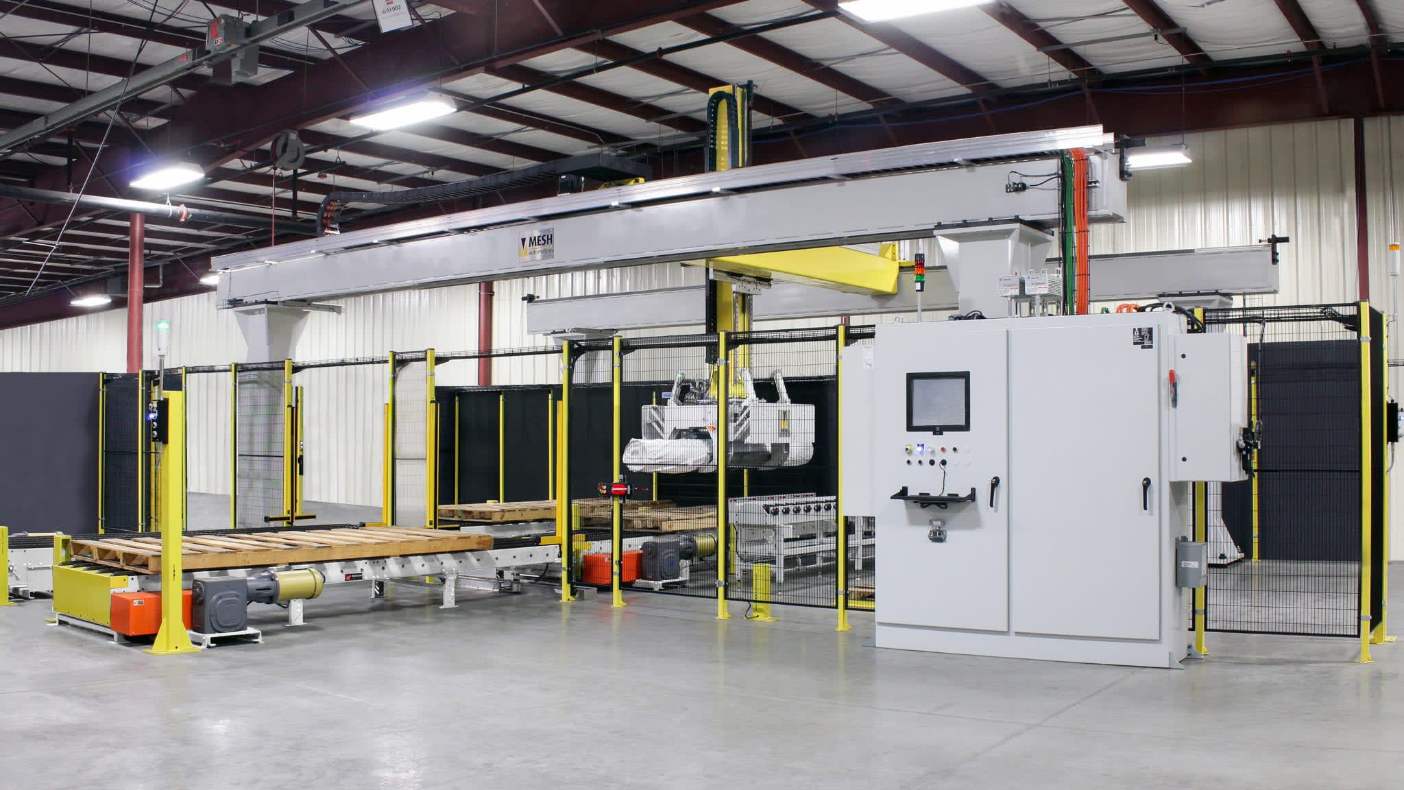 Palletizer for Rolled Roofing | MESH Automation