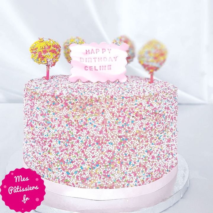 Layer cake coloré