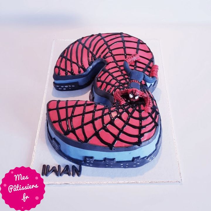 Number cake Spiderman (chiffre au choix)