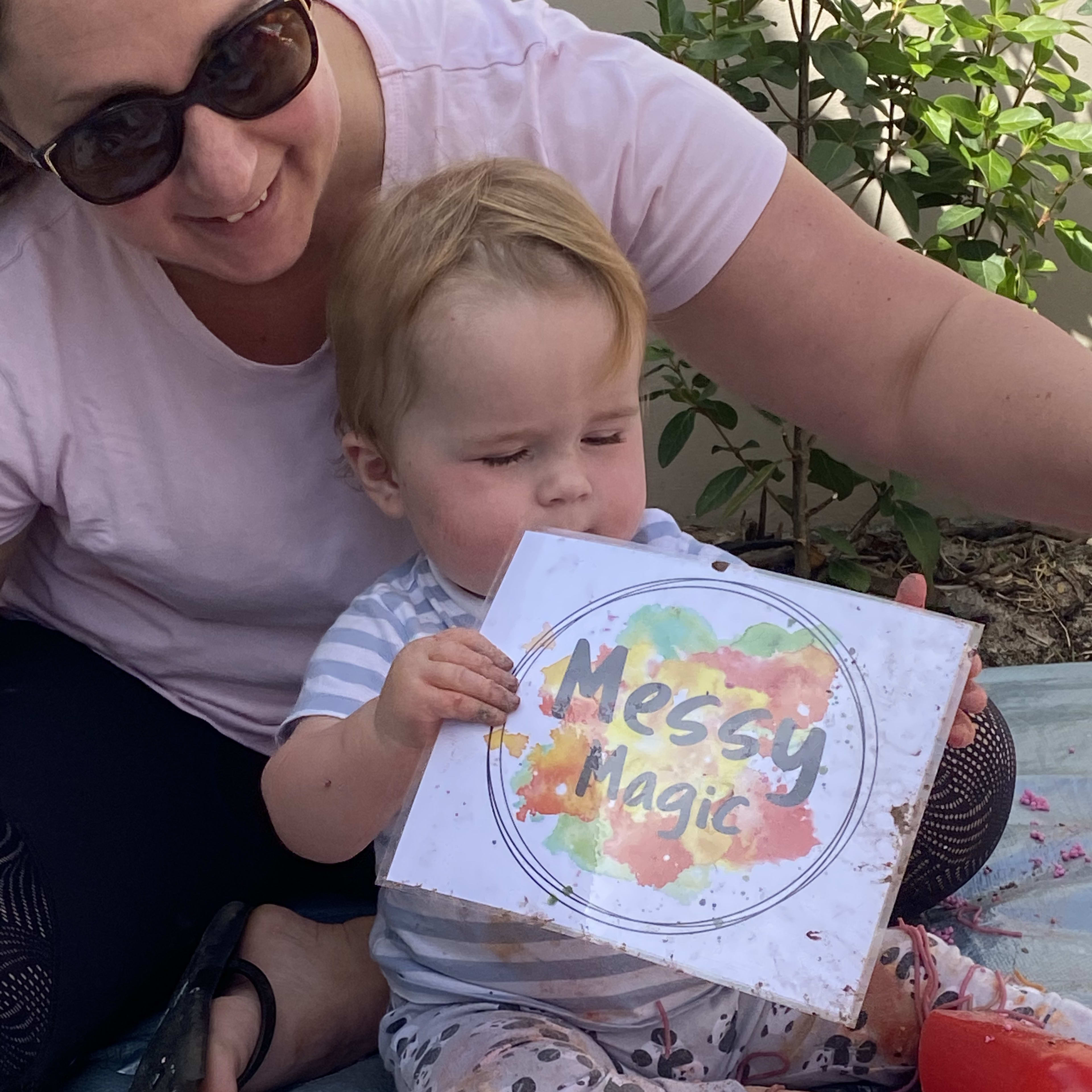 Child enjoying messy play