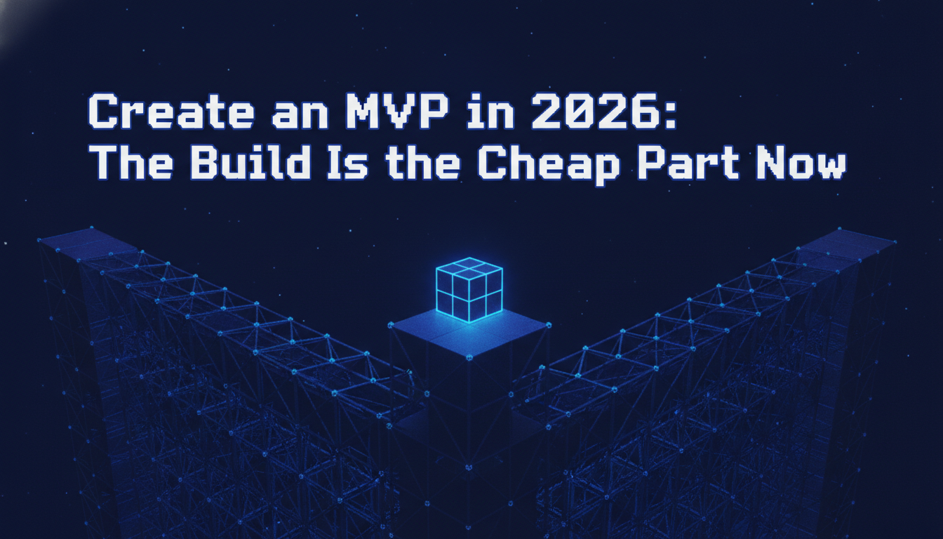 Create an MVP in 2026: The Build Is the Cheap Part Now