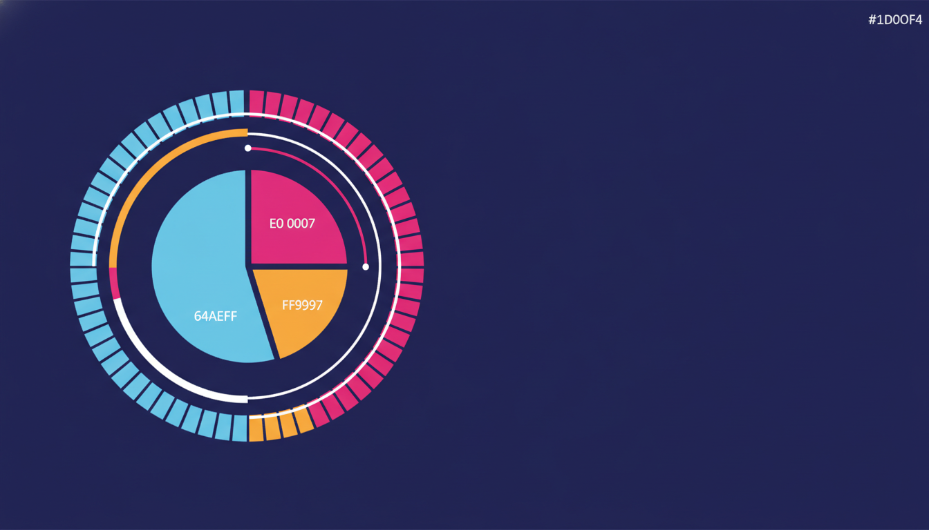 Flat illustration of a pie chart splitting into wedges that shrink as further rings of ownership are added around it
