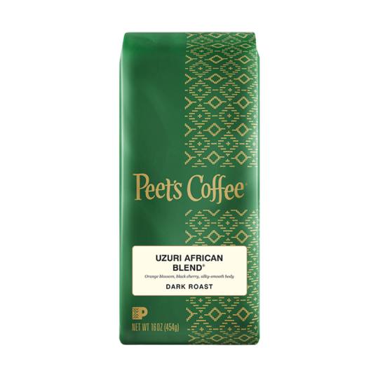 Bag of whole bean Uzuri African Blend® coffee, roasted by Peet's Coffee