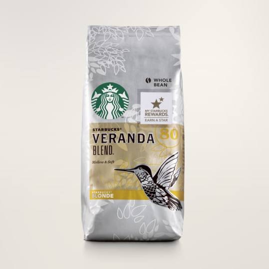 Bag of whole bean Veranda Blend® coffee, roasted by Starbucks