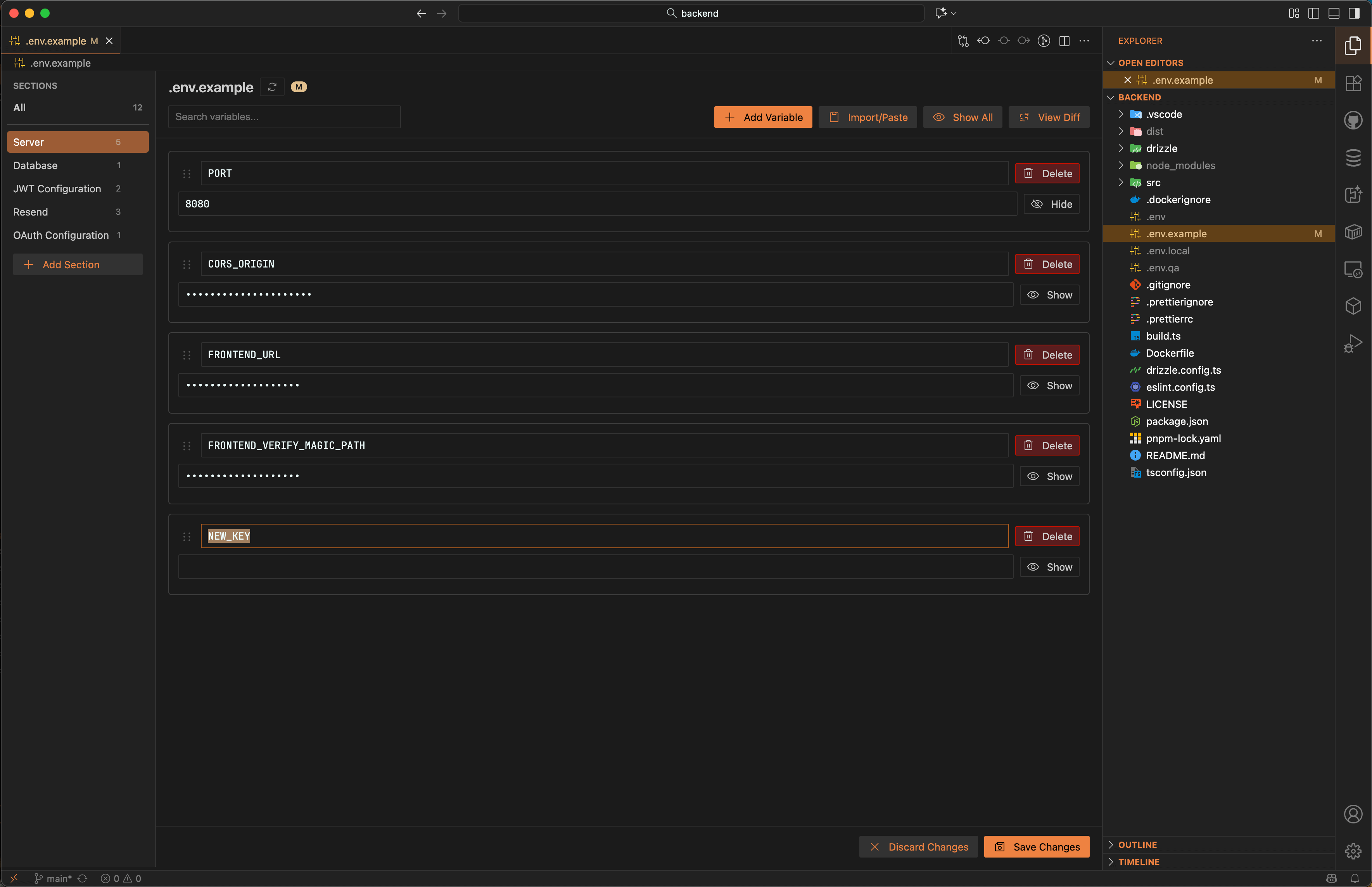 Variable Management