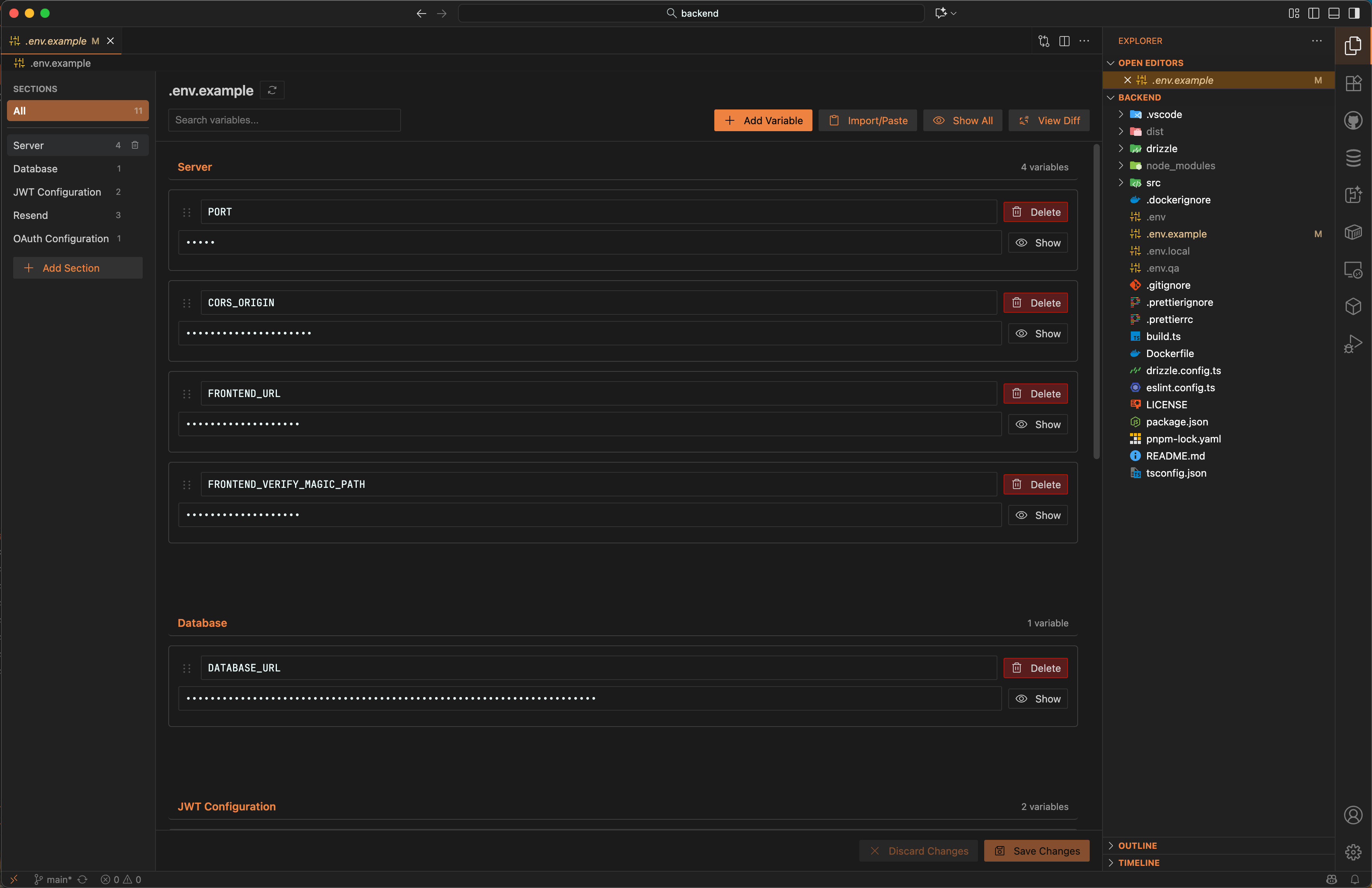 Dotenv Studio Screenshot