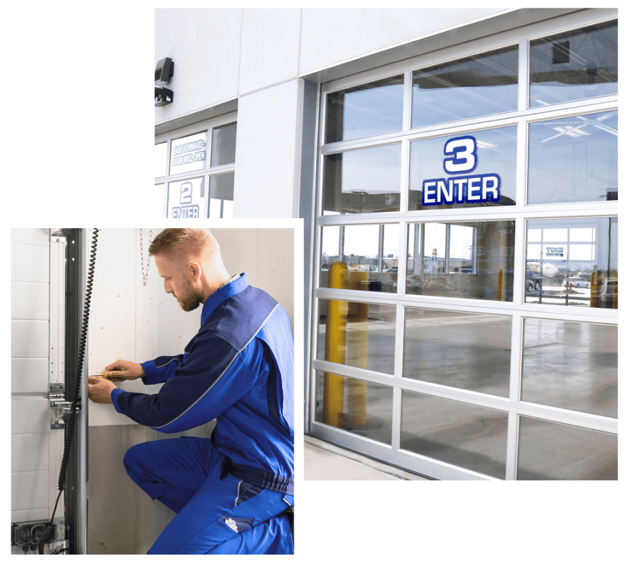 commercial garage door repairman