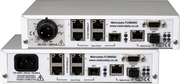 Rear: Stacked AC and DC FCM9005 units