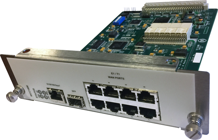 WCC1800 MetroCONNECT Ethernet over 8-port Fractional E1/T1 LAN Extension Module