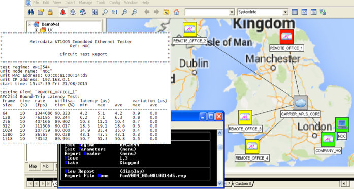 Typical Network Management Screen