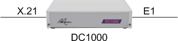 DC1000 as an E1 G703 to 2048Mbps X21 converter