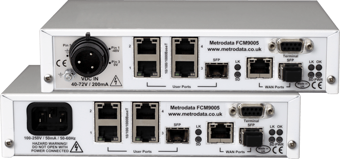 Rear: Stacked AC and DC FCM9005 units