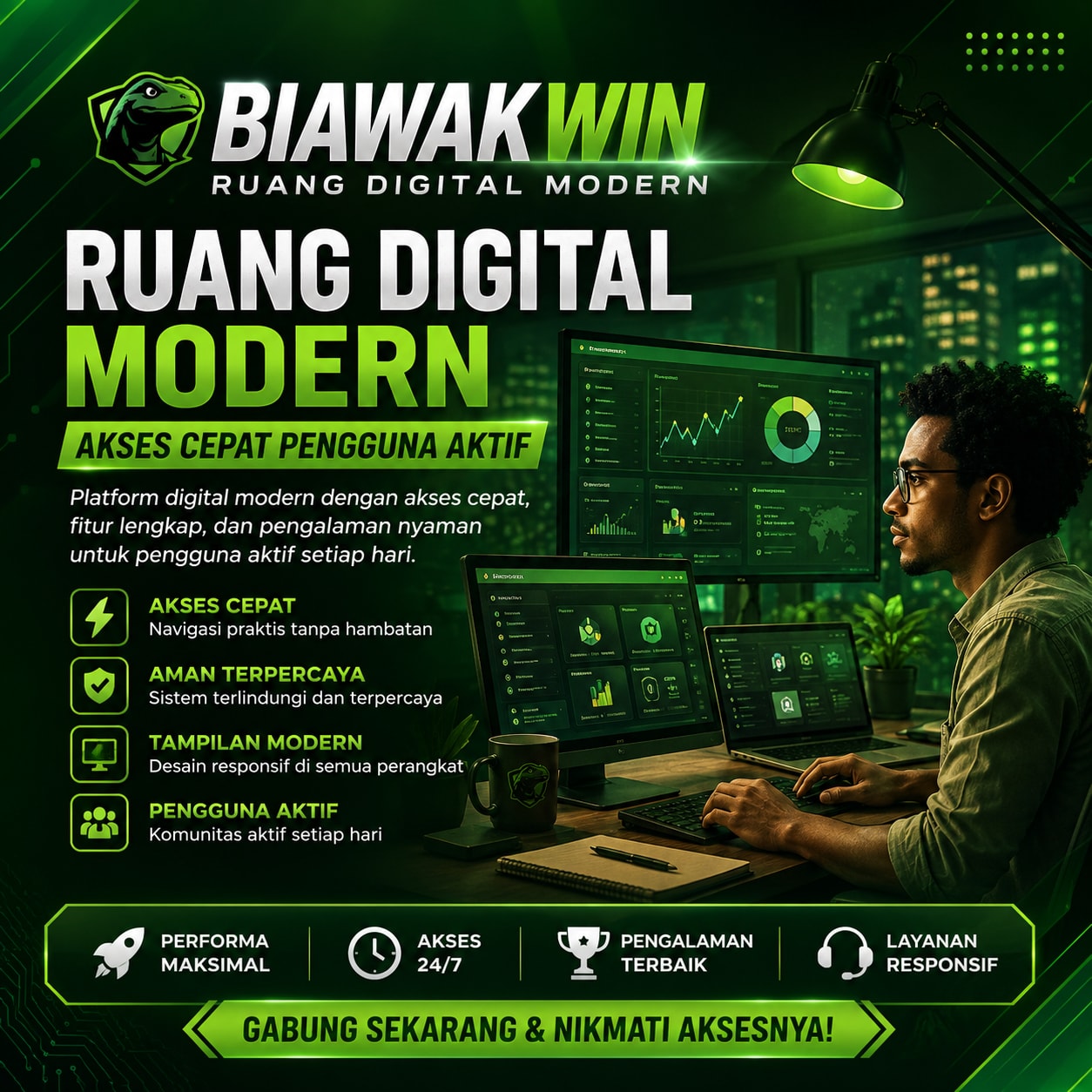 BIAWAKWIN Ruang Digital Modern Akses Cepat Pengguna Aktif