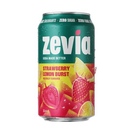 Zevia Soda, Strawberry Lemon Burst  (355ml)