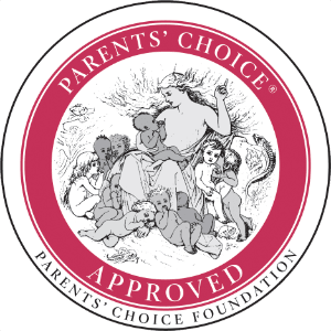 Golden award seal from the Parent's Choice Foundation