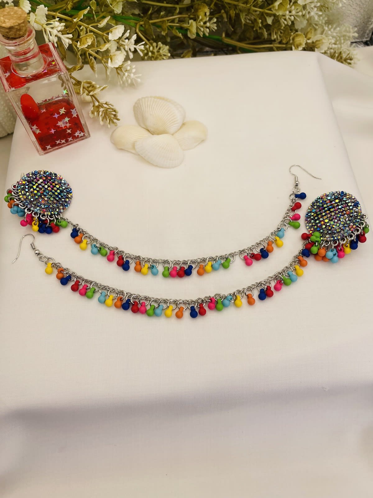 Multicolor Beaded Sahara Earrings