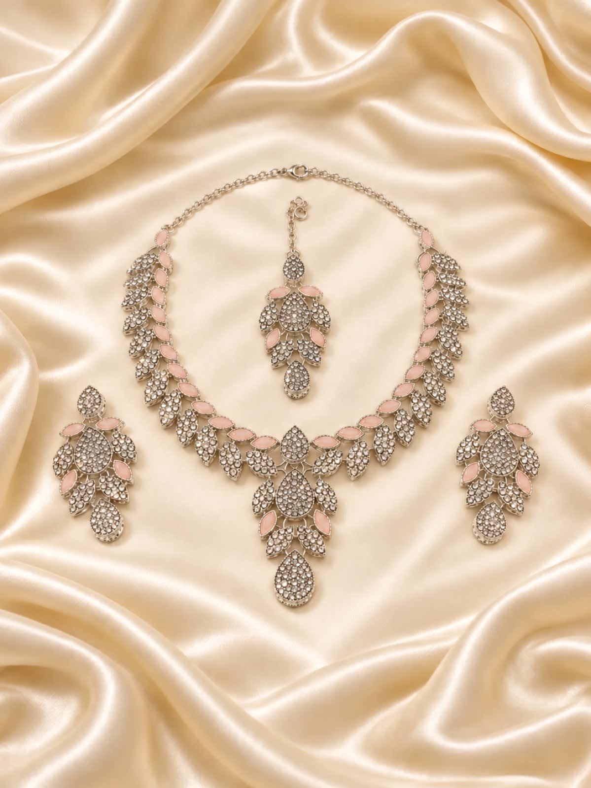 Royal Kundan-Inspired Pink Necklace Set