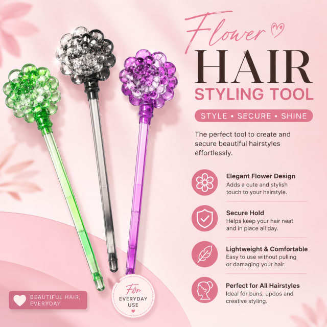 Flower Hair Pin/Stick