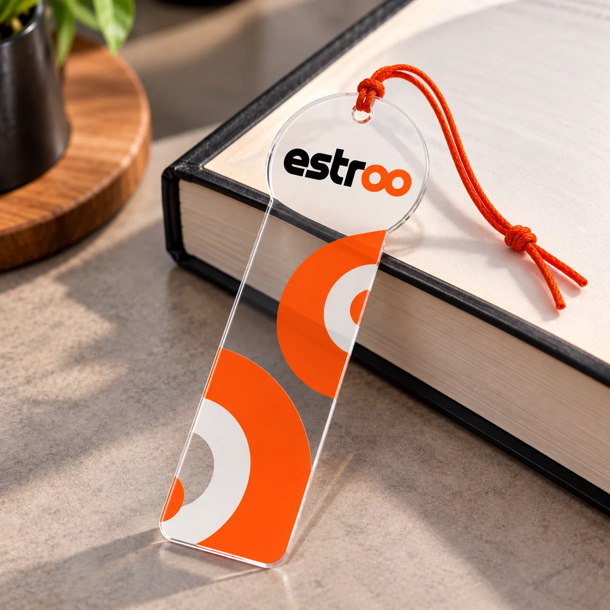 Segnalibro in plexiglass con custodia