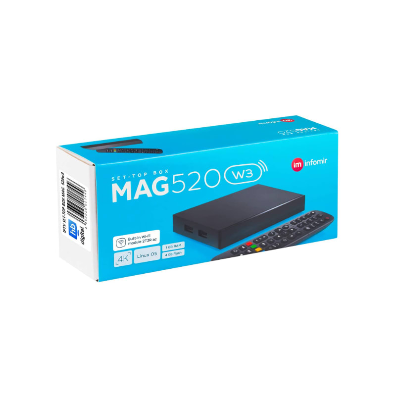 Box TV MAG 520w3 - IP TV Streamer Internet 4K | MGMBOXTV mag box 520w3