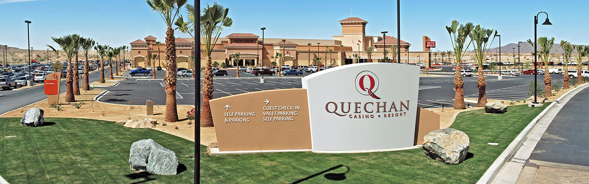 Entrance to the Quechan "Q" Casino and Resort.