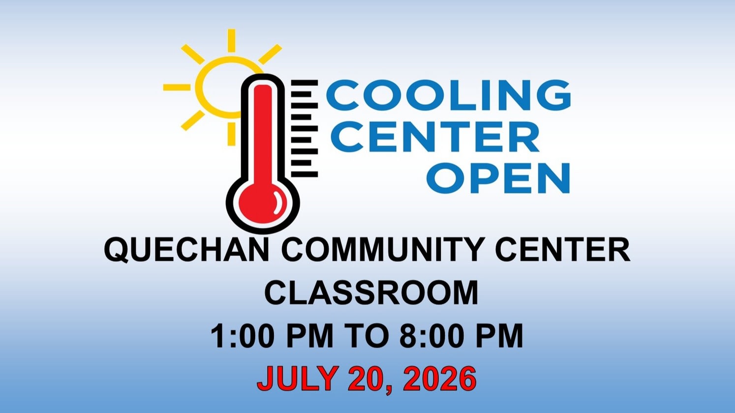 COOLING CENTER 7/20/26