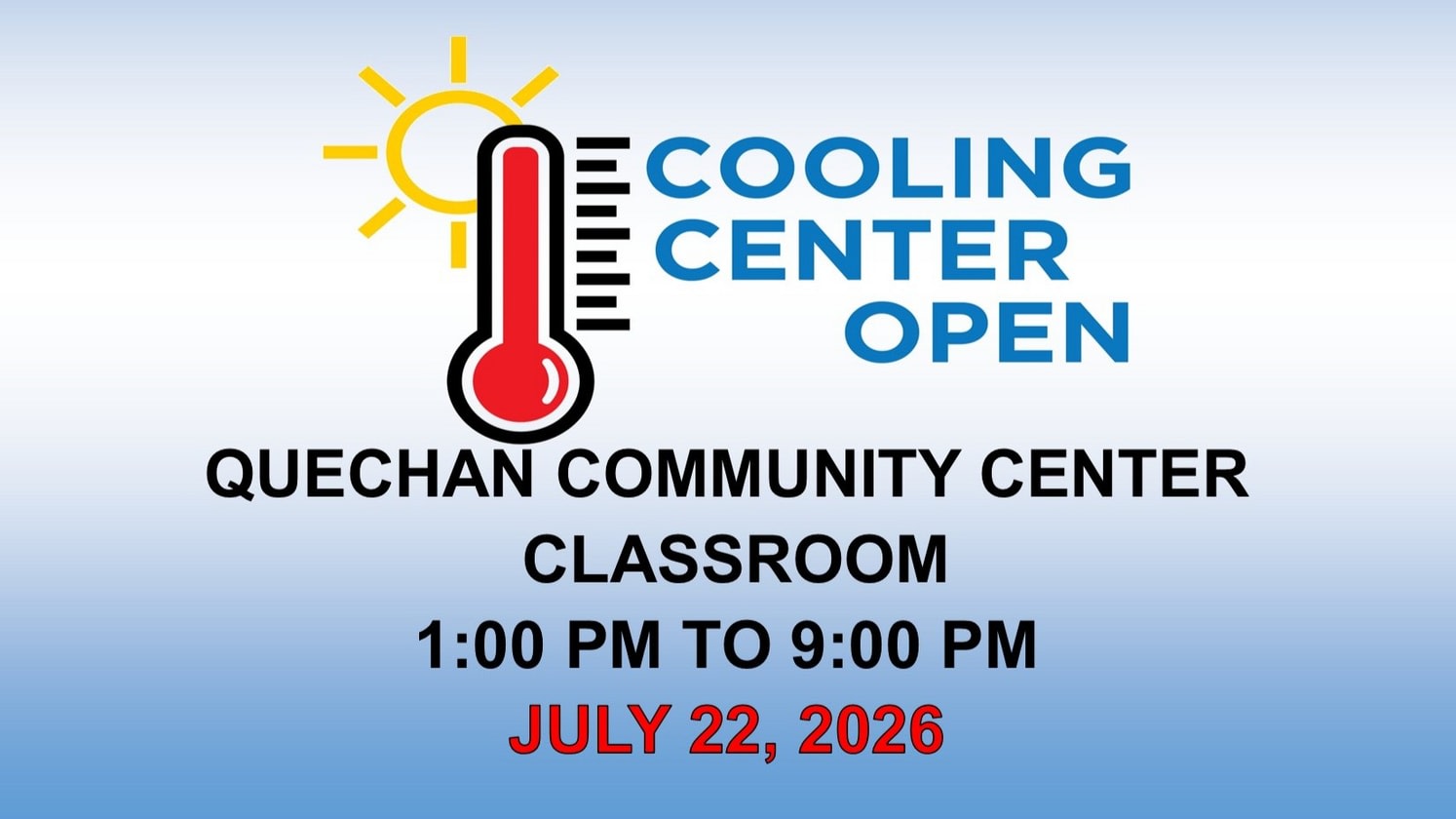 COOLING CENTER 7/22/26