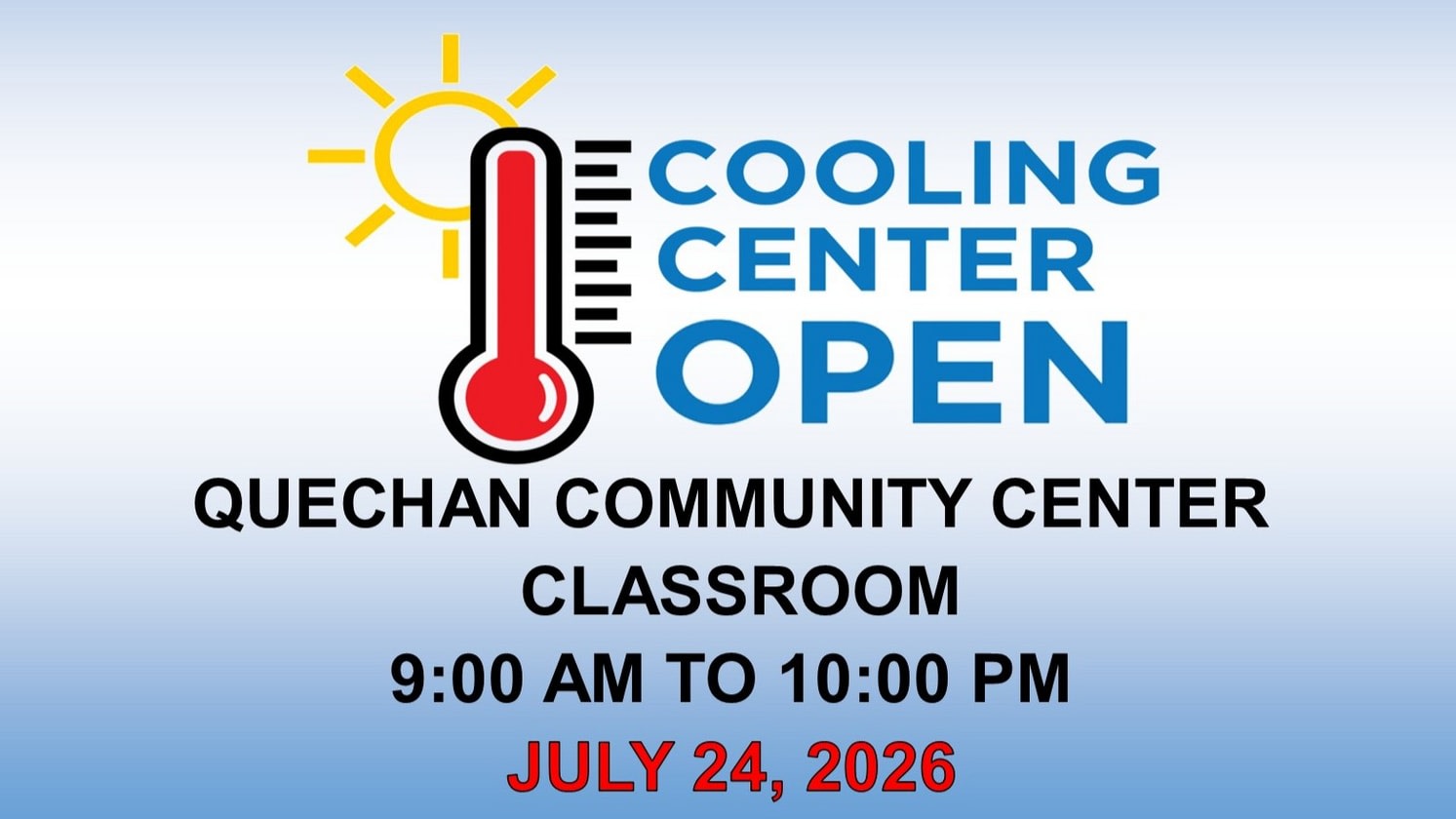 COOLING CENTER 7/24/26