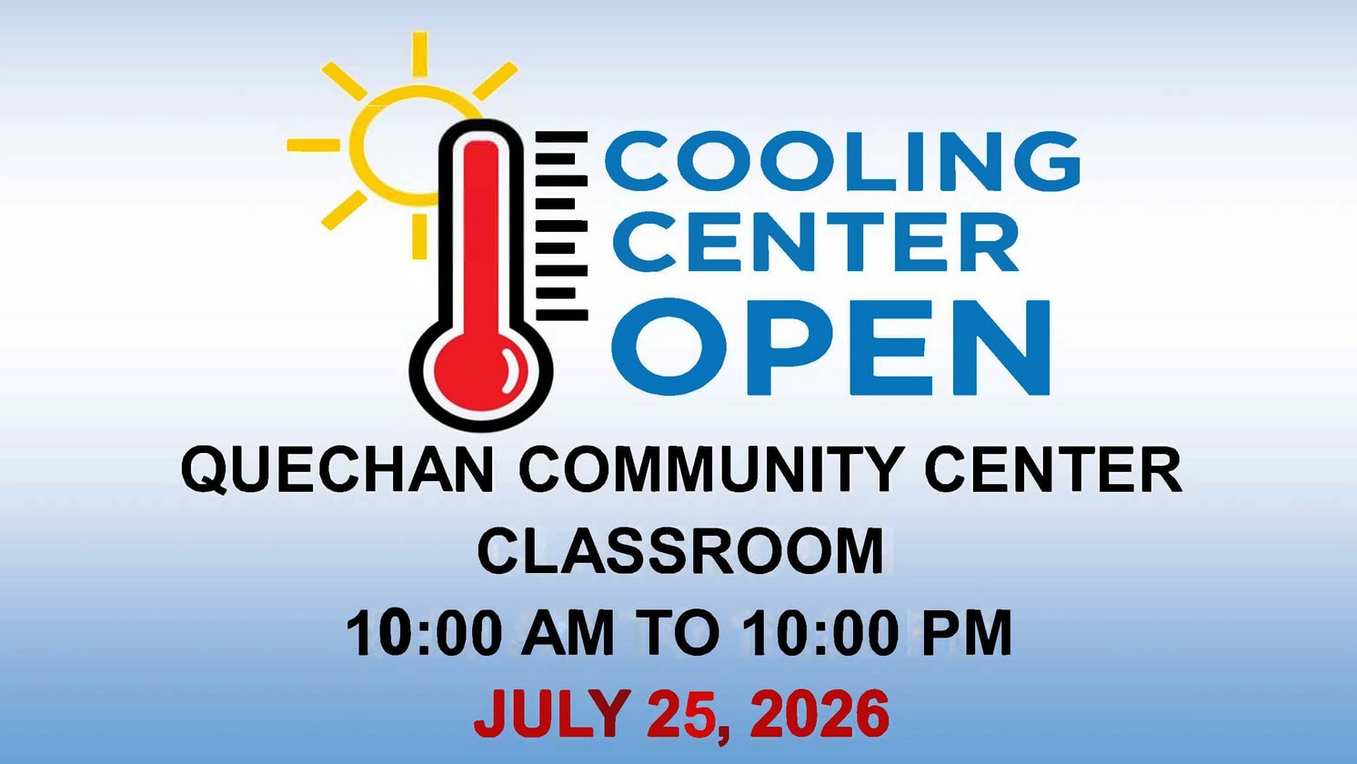 COOLING CENTER 7/25/26