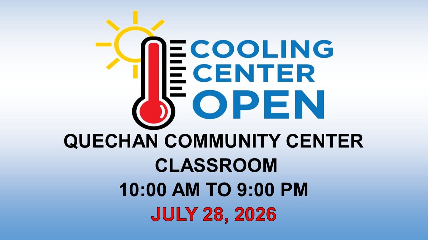 COOLING CENTER 7/28/26