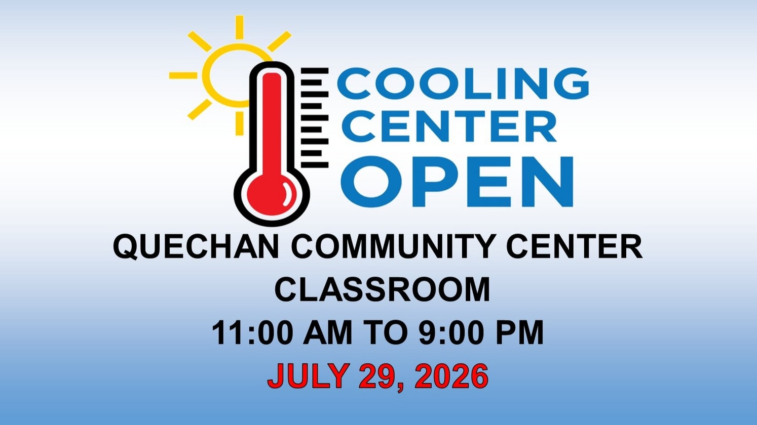 COOLING CENTER 7/29/26