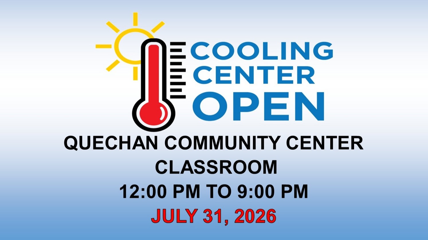 COOLING CENTER 7/31/26