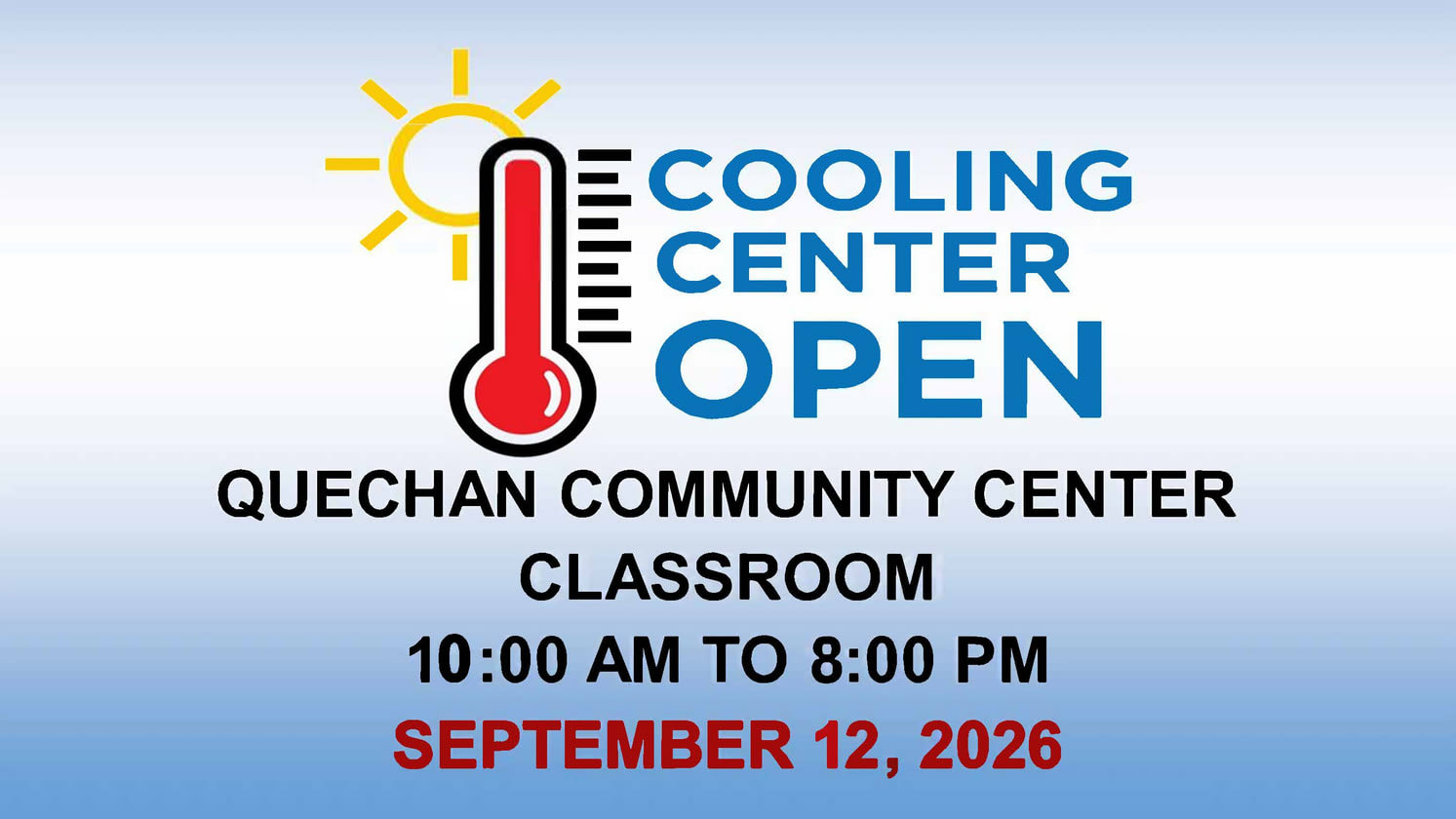 COOLING CENTER 9/12/26