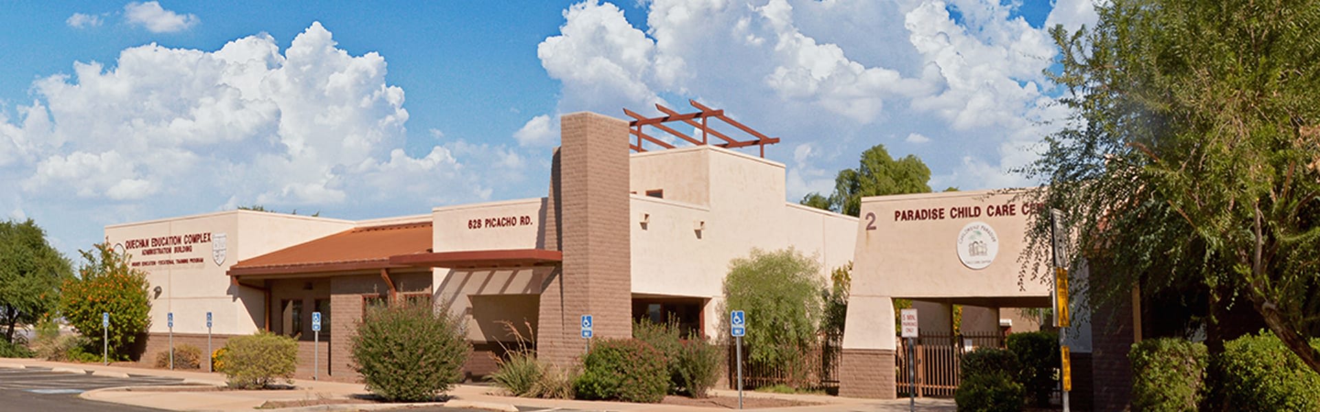 Quechan Child Care Center exterior view from the parking lot.