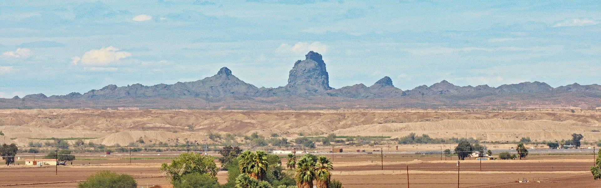 Picacho peak viewed from Quechan Tribal land.