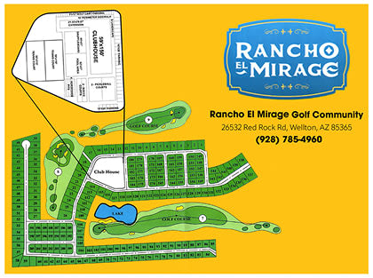 Rancho El Mirage Park Map showing the overall layout of the park