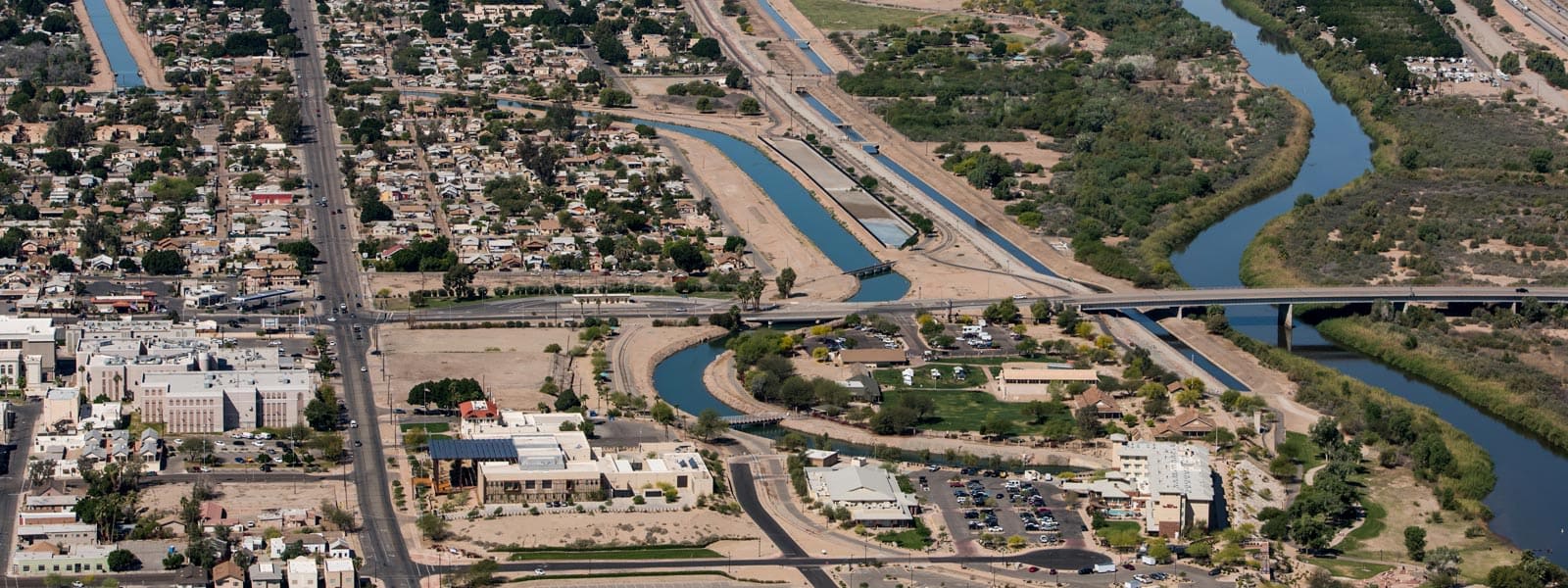 View of the Colorado River Park in Yuma AZ