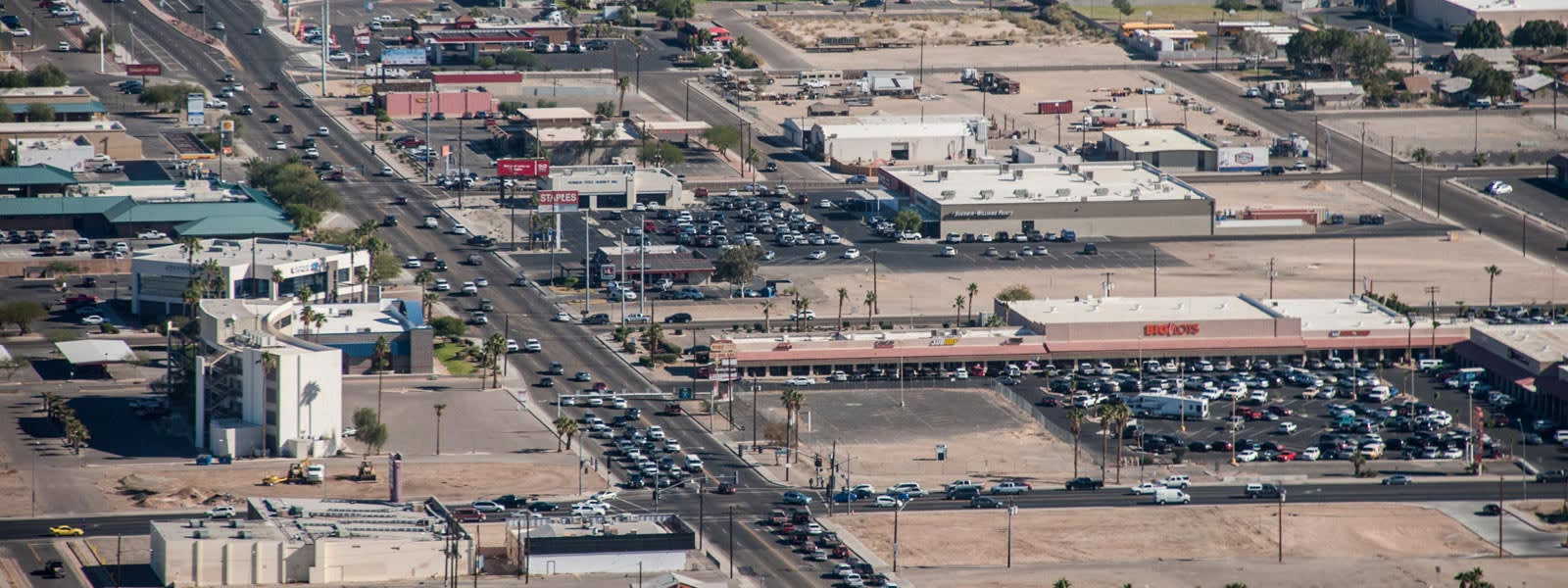 View looking south east across 16th st above the center pointe development 