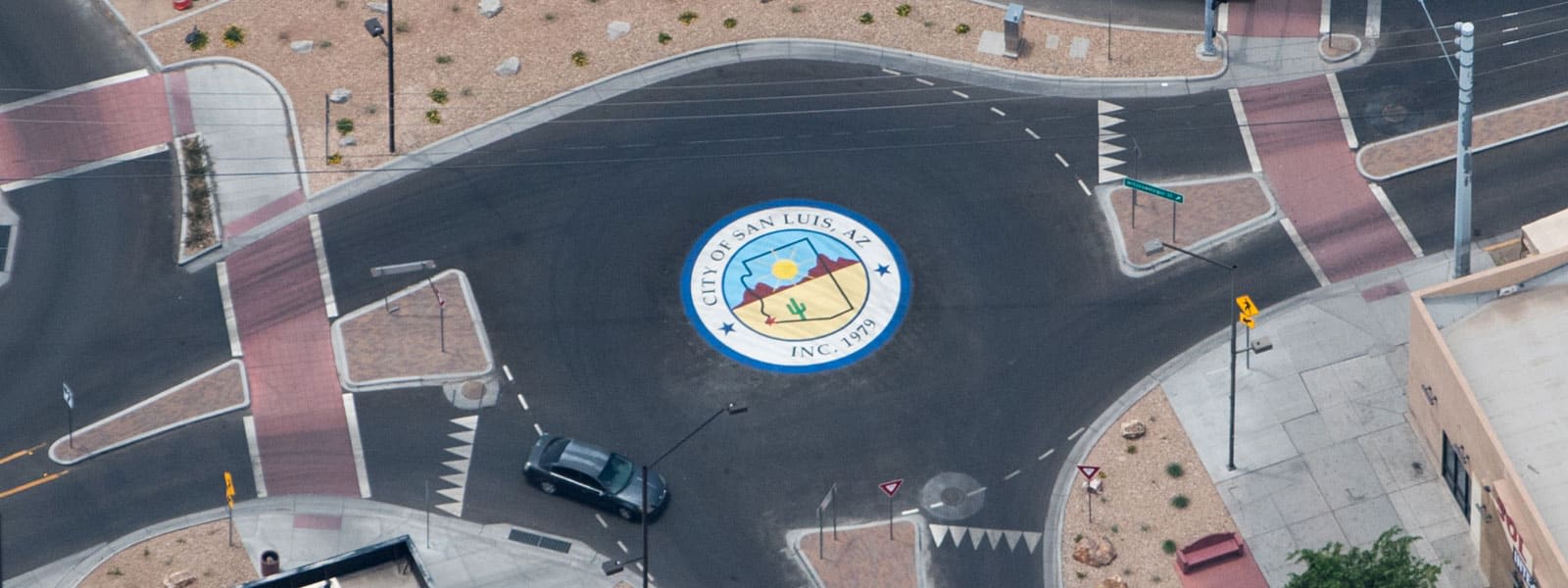 Roundabout in City of San Luis AZ