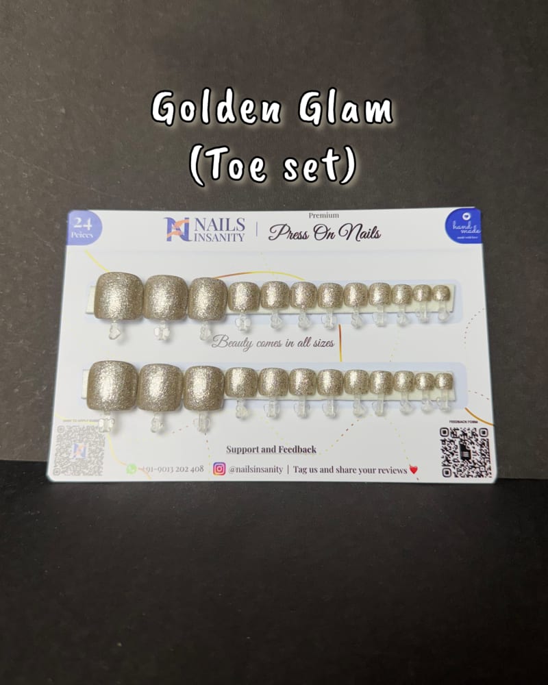 Golden Glam Toe Set