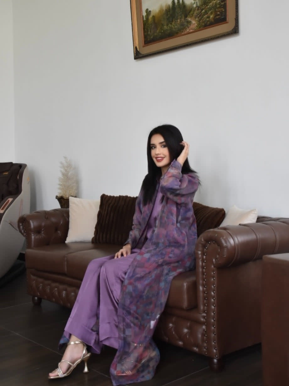 3 Piece Co-ord Set With Gown — view 2