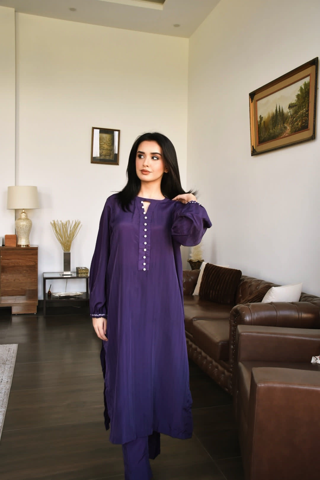 Semi-pure Silk Suit β view 1