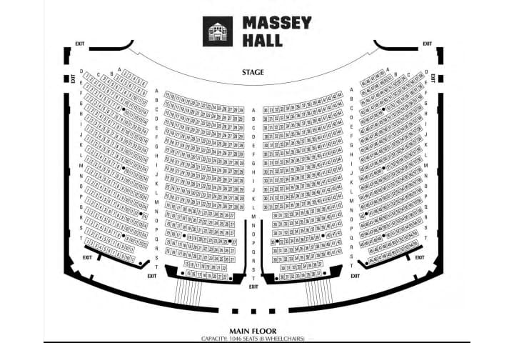 Massey Hall Seating Chart Detailed