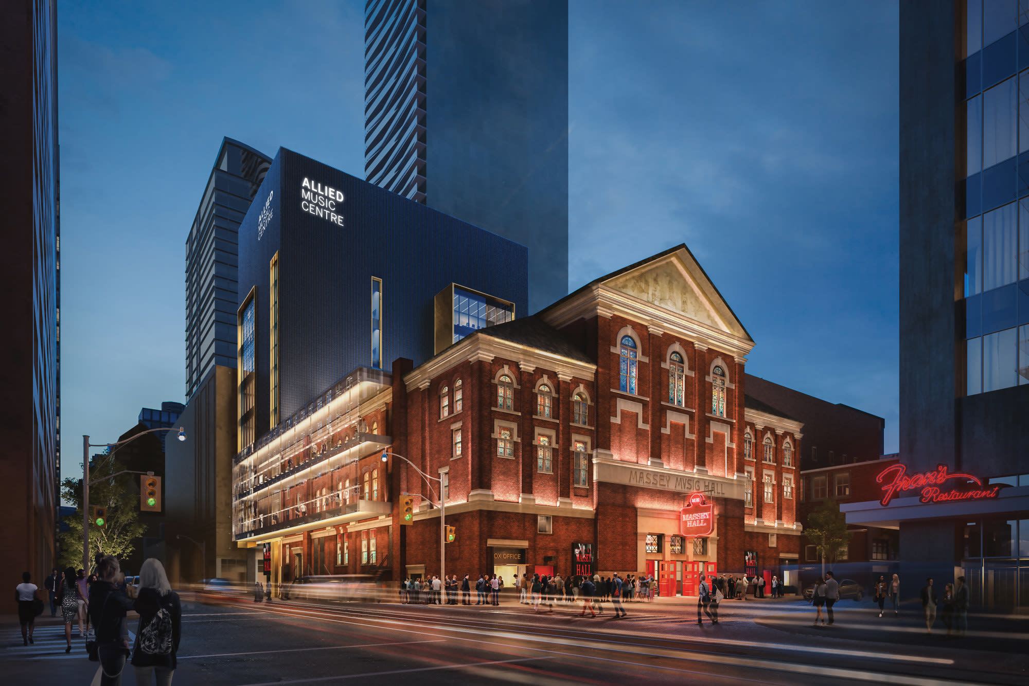 Exterior Rendering of the Allied Music Centre