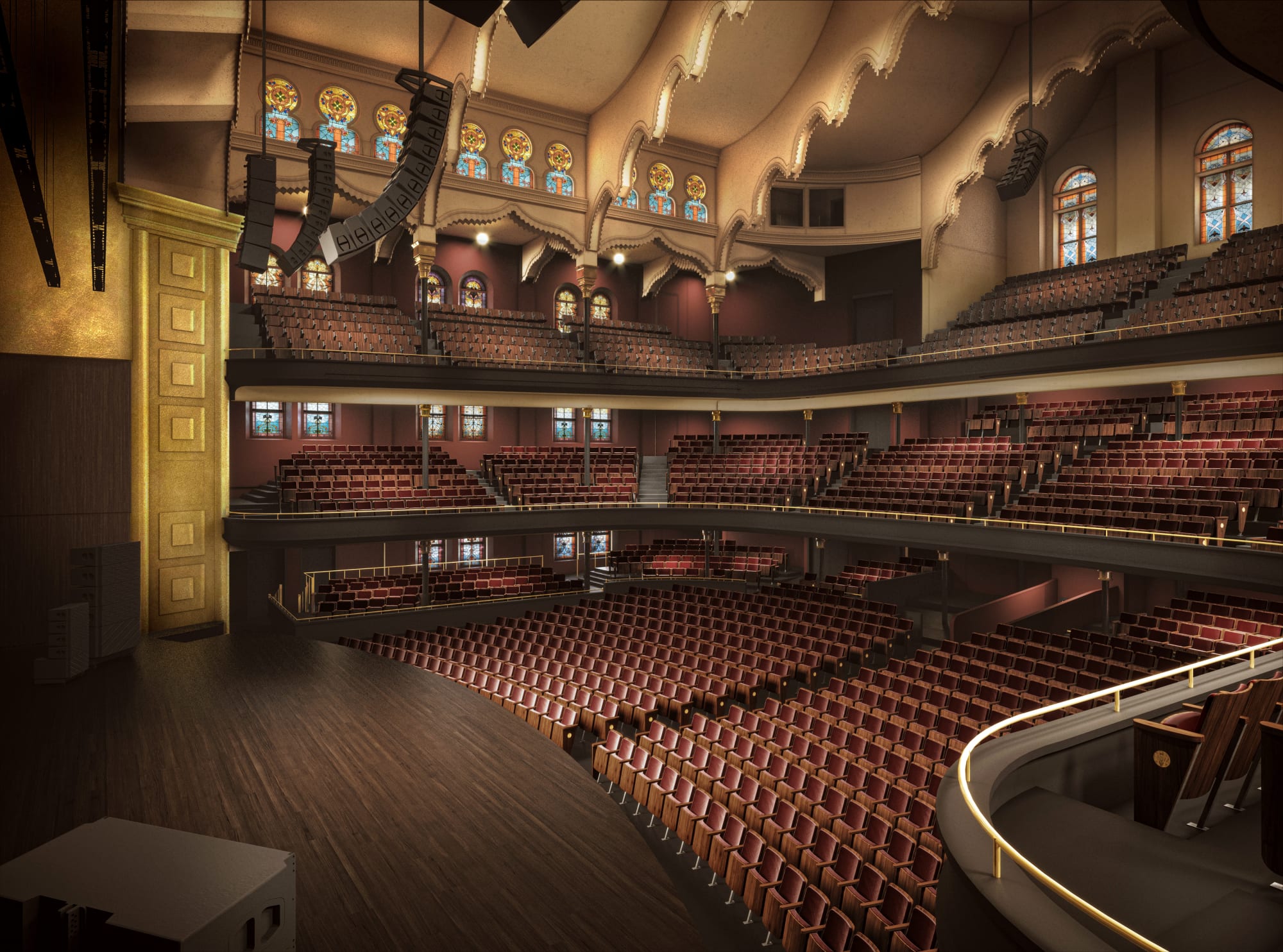 Rendering of the Alan Slaight Auditorium at Massey Hall in the Allied Music Centre