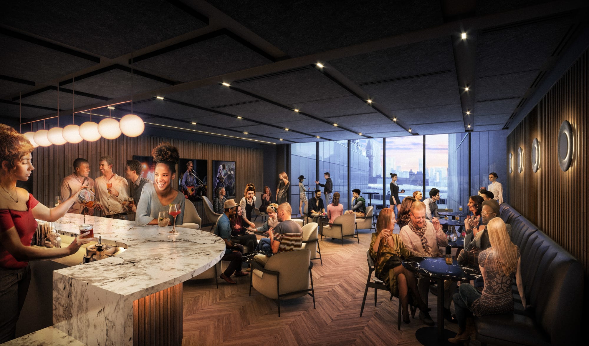 Rendering of 6th Floor Lounge