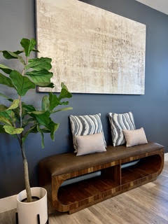 Styled Entryway Bench — staged by Stage Easily