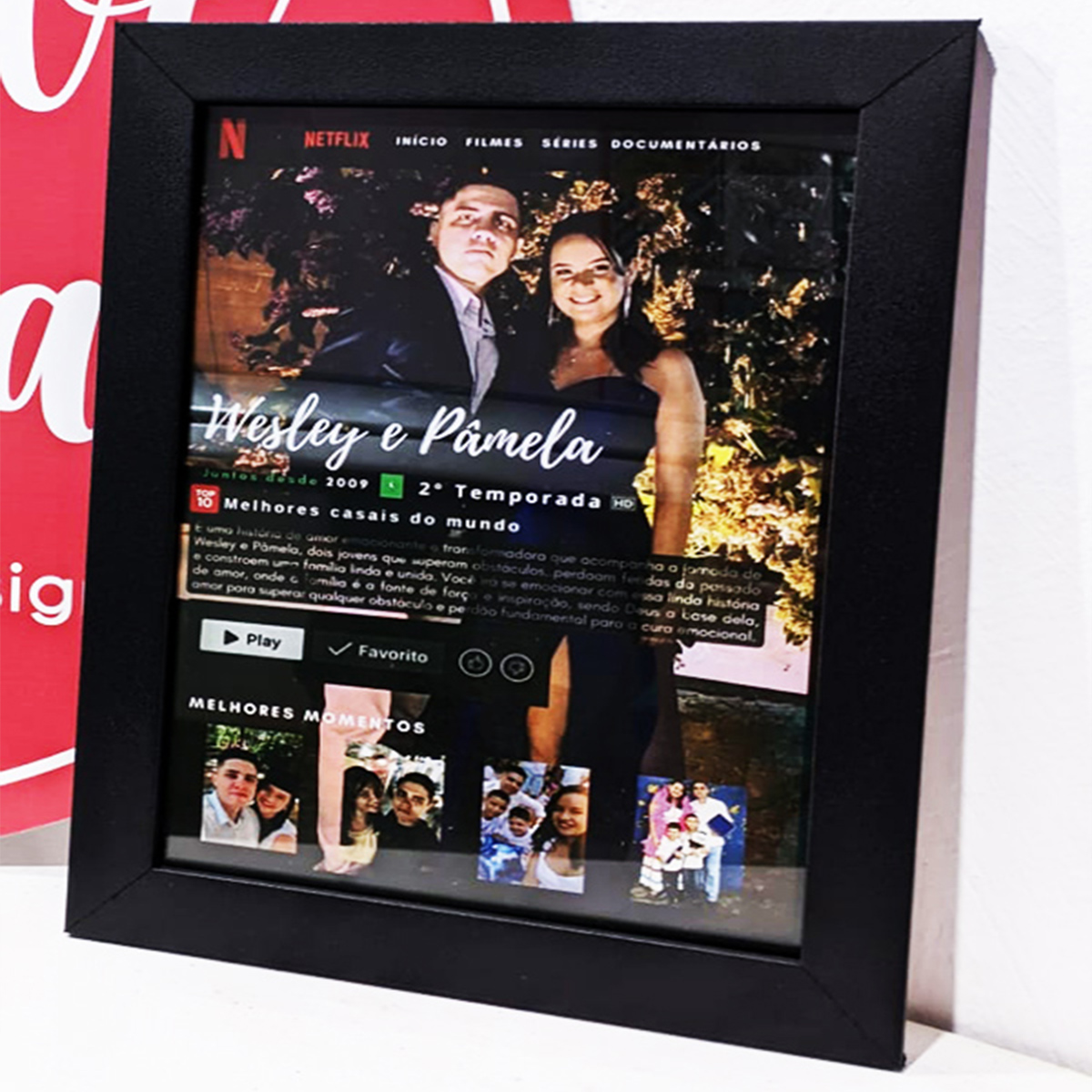 Quadro de casal - estilo Netflix