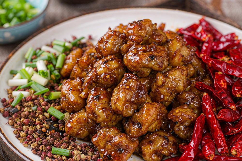 Frango com Pimenta Seca (Frango Sichuan)