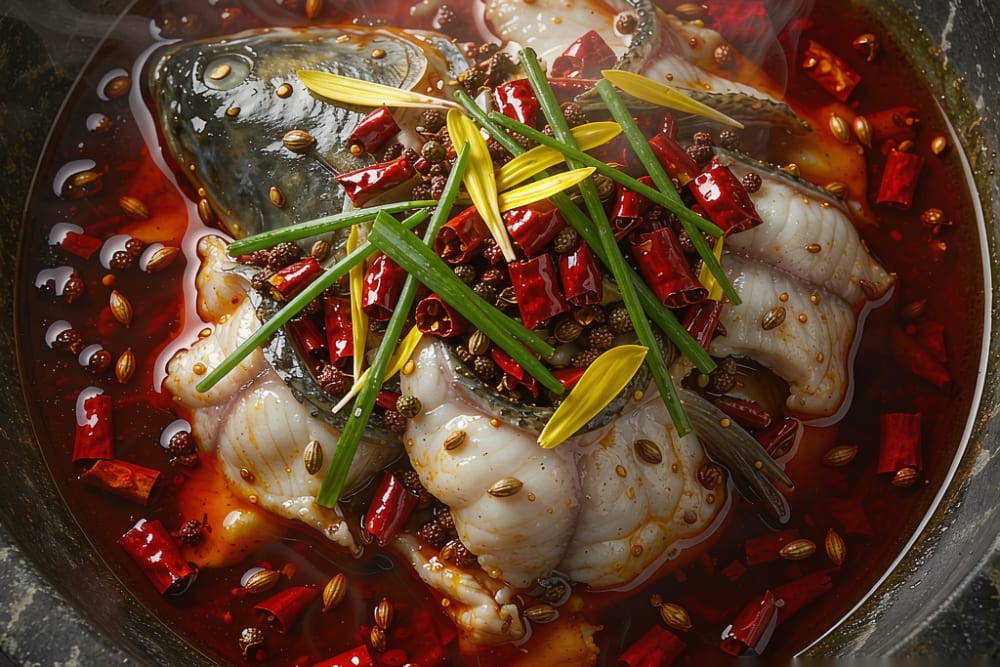 Peixe na Água Fervida (水煮鱼) – O Clássico Apimentado de Sichuan